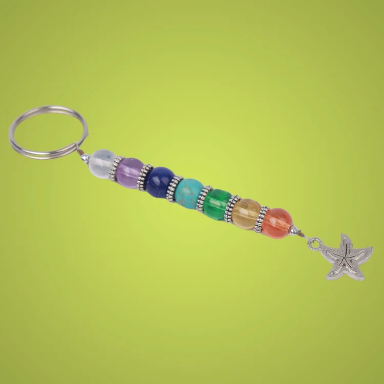 Natural Seven Chakra Key Chain